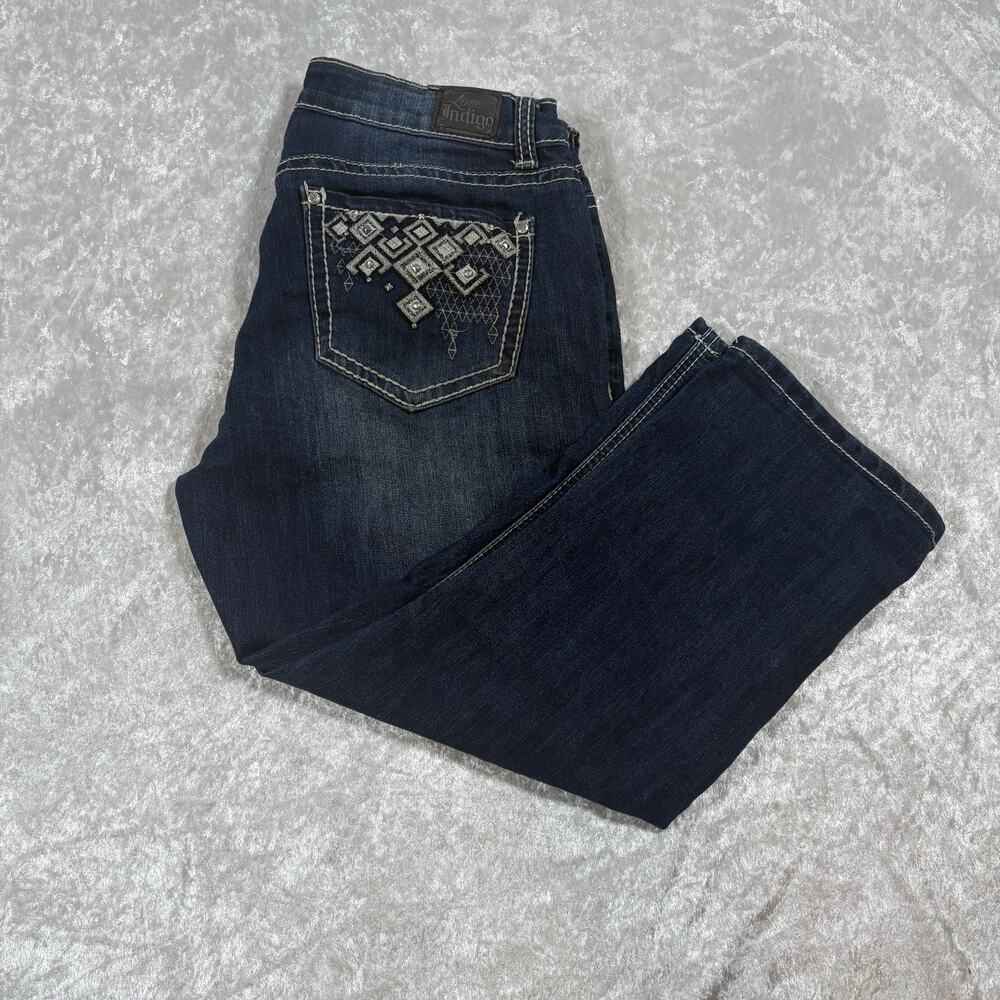 Love Indigo Women's Capri Blue Denim Jeans Size 10